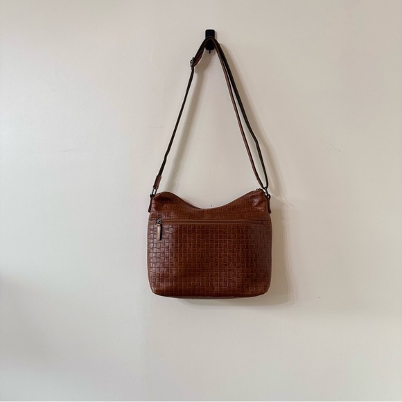 Jack Georges basketweave Leather Shoulder Bag - Picture 2 of 9